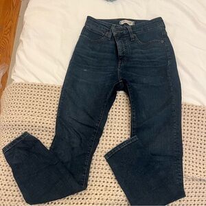 Madewell Curvy High Rise Skinny Jean, blue, Sz 25P